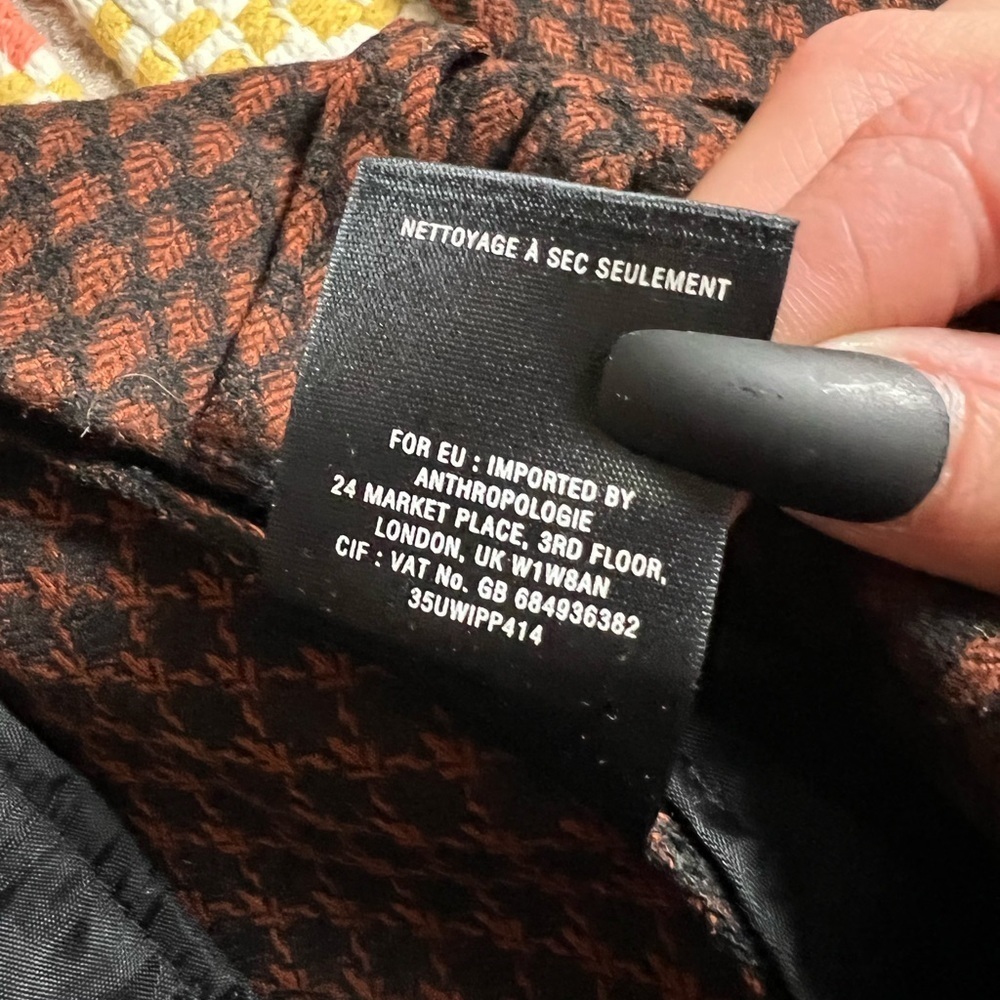 LEIFSDOTTIR Anthropologie Trousers Textured Marola Pants Size 0 - Picture 9 of 10